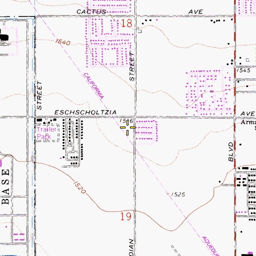 Topographic Map of John F Kennedy Veterans Memorial Park, CA
