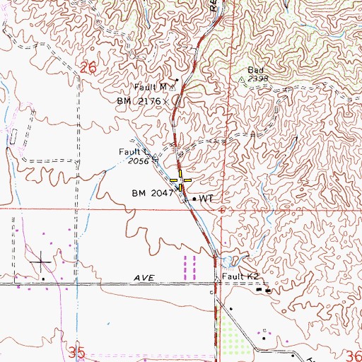 Topographic Map of Moonlight Rim, CA