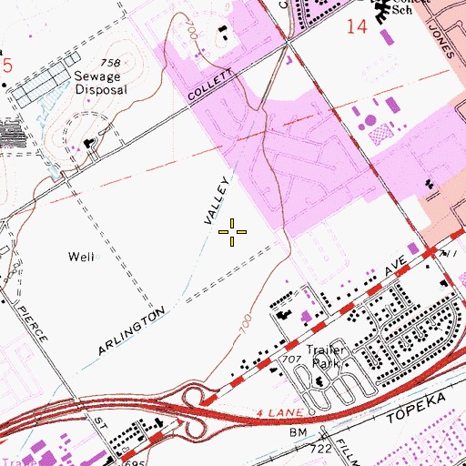 Topographic Map of Rancho Loma Park, CA