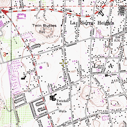 Topographic Map of The Church of Jesus Christ of Latter Day Saints, CA