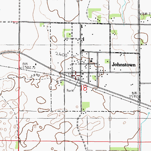 Topographic Map of Johnstown, NE