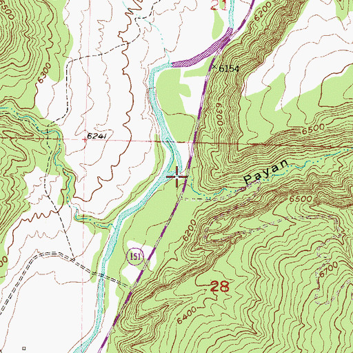 Topographic Map of Payan Canyon, CO