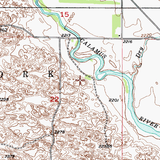 Topographic Map of Mikes Meadows, NE
