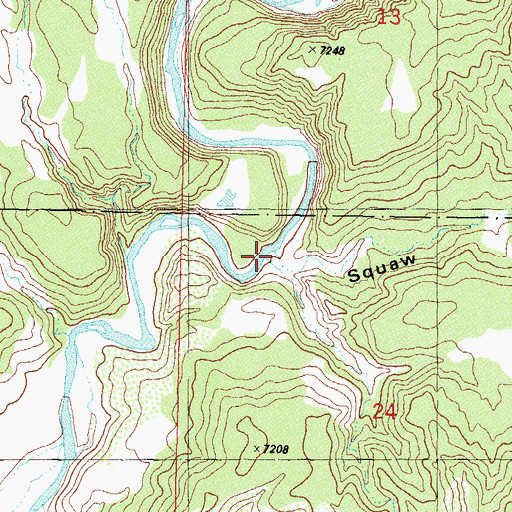 Topographic Map of Squaw Canyon, CO