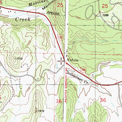 Topographic Map of Nutria, CO