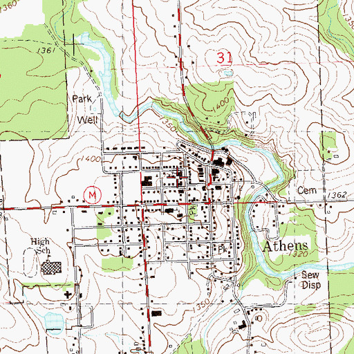 Topographic Map of Trinity Lutheran School, WI