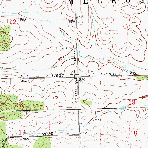 Topographic Map of West India School (historical), WI
