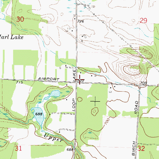Topographic Map of Weber School (historical), WI