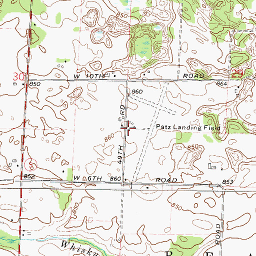 Topographic Map of White Potato Lake School (historical), WI