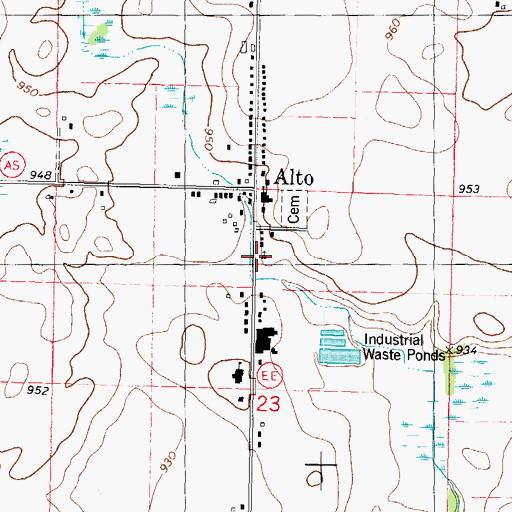 Topographic Map of Alton Christian Reformed Church, WI