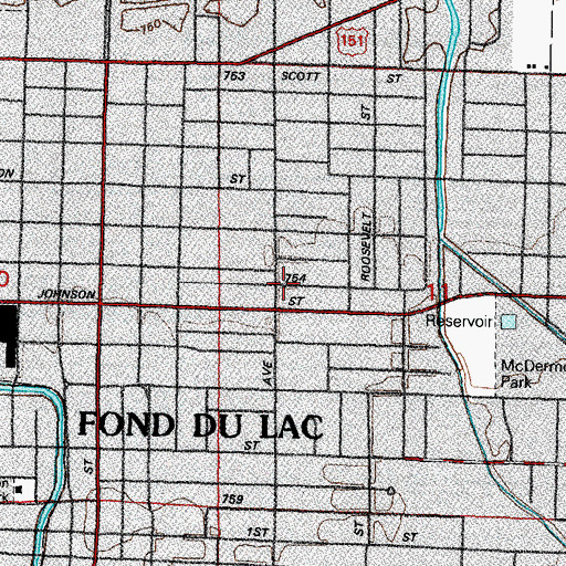 Topographic Map of Henry Boyle Catholic Home for the Aged, WI