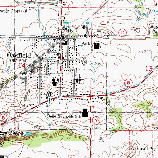 Topographic Map of Saint Luke's Lutheran School, WI