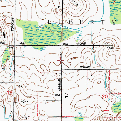 Topographic Map of Cedar Grove School (historical), WI