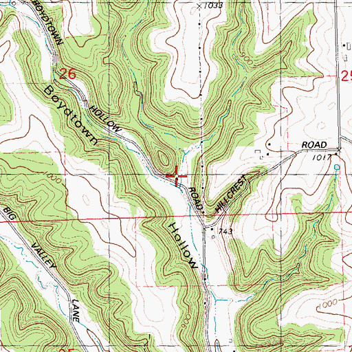 Topographic Map of Wayne School (historical), WI