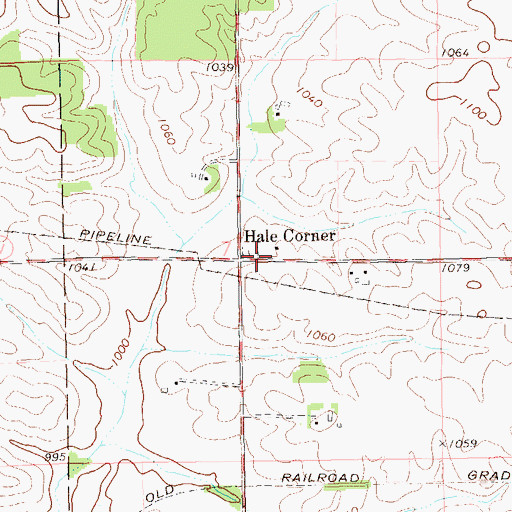 Topographic Map of Hale Corner School (historical), WI