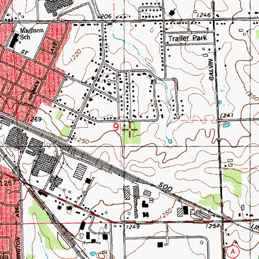 Topographic Map of Conner Park, WI