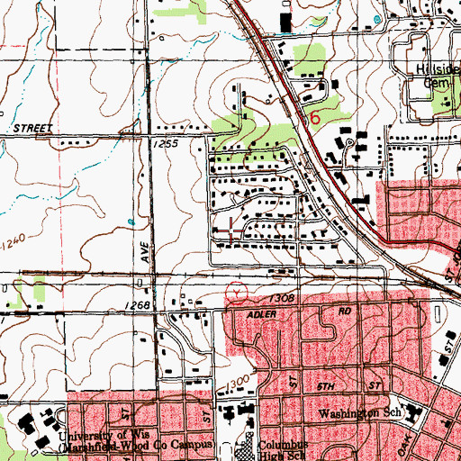 Topographic Map of Forest Ridge Park, WI