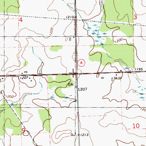 Topographic Map of Long School (historical), WI