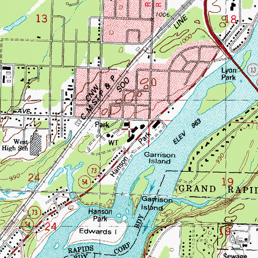 Topographic Map of Rapids Municipal Zoo, WI