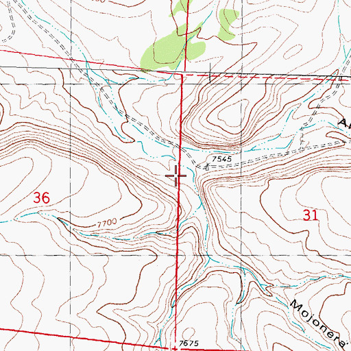 Topographic Map of Mojonera Canyon, NM