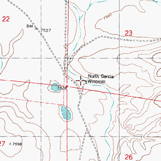 Topographic Map of North Garcia Windmill, NM