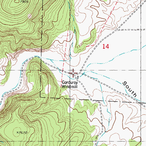 Topographic Map of South Water Canyon, NM