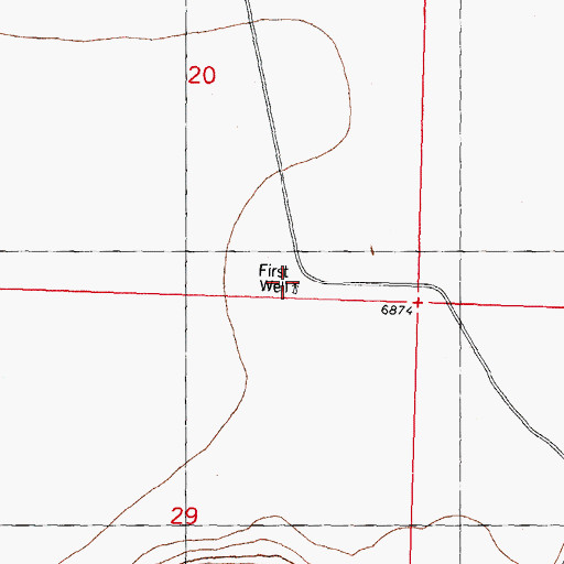 Topographic Map of First Well, NM