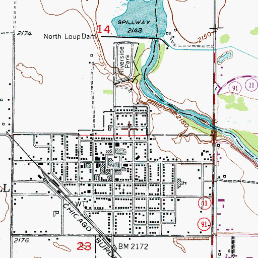 Topographic Map of Burwell Medical Clinic, NE