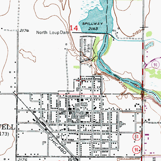 Topographic Map of Saint Johns Lutheran Church, NE