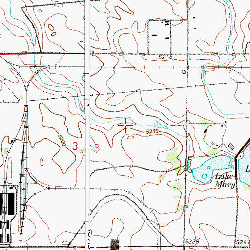 Topographic Map of Lone Tree Ditch, CO