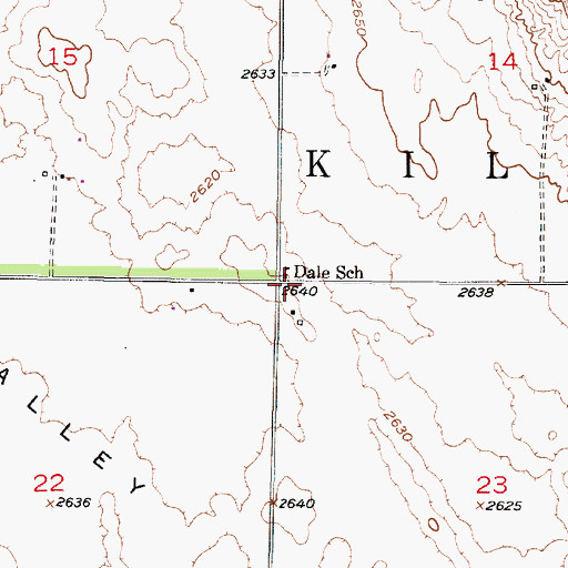 Topographic Map of Dale Post Office (historical), NE
