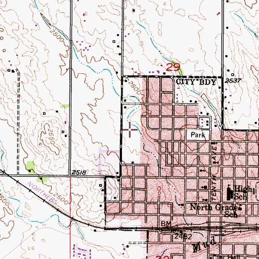 Topographic Map of Indian Hills Park, NE