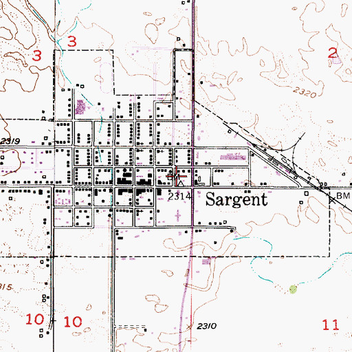 Topographic Map of Sargent Park, NE