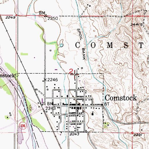 Topographic Map of Comstock United Methodist Church, NE