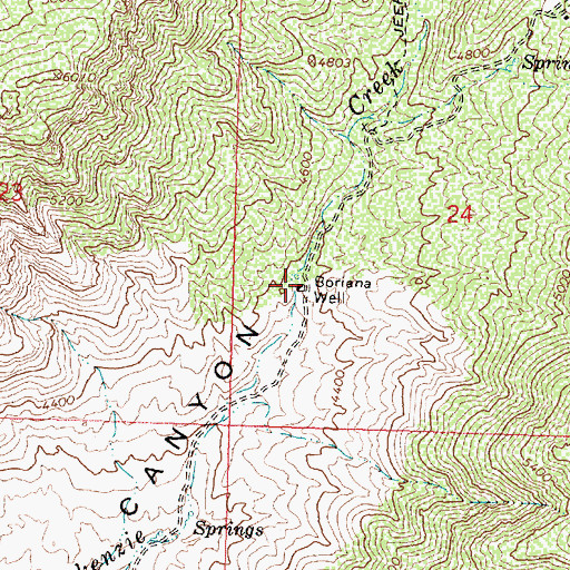 Topographic Map of Boriana Well, AZ