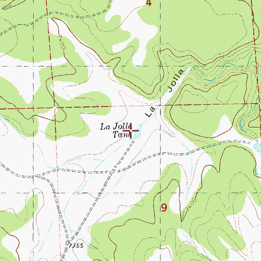 Topographic Map of LaJolla Tank, NM