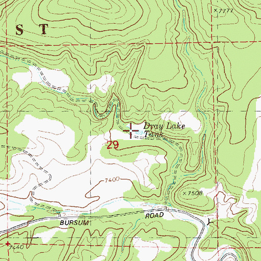 Topographic Map of Dray Lake Tank, NM