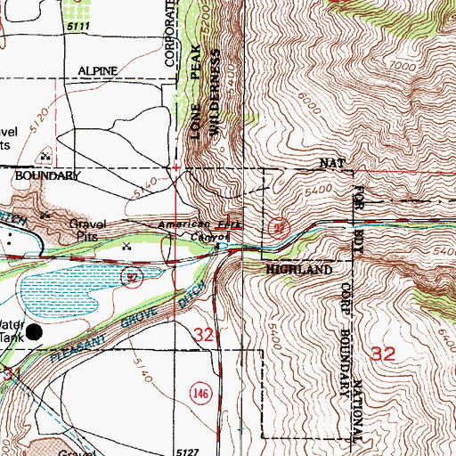 Topographic Map of Utah Valley, UT
