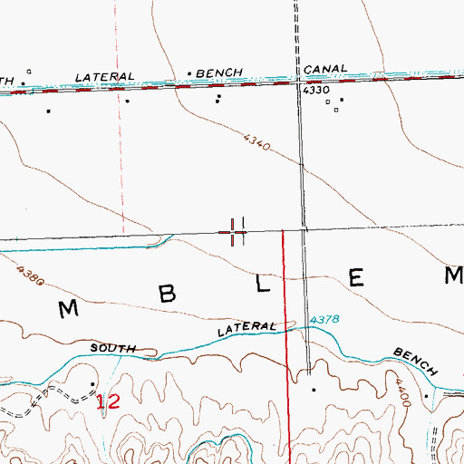 Topographic Map of Bighorn Basin, WY