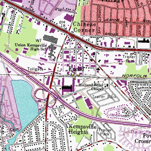 Topographic Map of Euclid, VA
