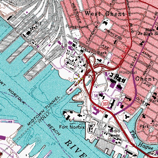 Topographic Map of Tarrant Creek (historical), VA