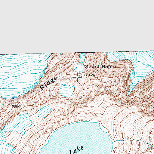Topographic Map of Mount Rahm, WA