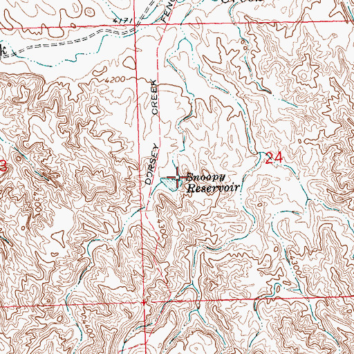 Topographic Map of Snort Geyser, WY