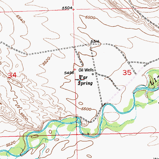 Topographic Map of Tardy Geyser, WY