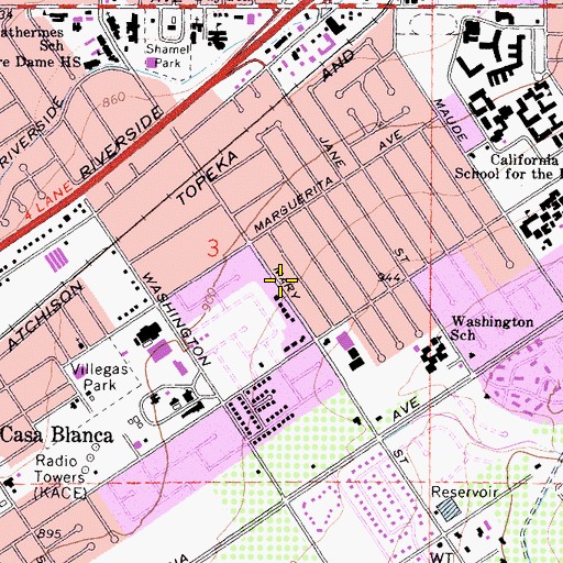 Topographic Map of Catholic Engaged Encounter, CA
