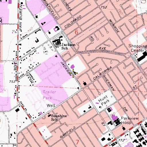 Topographic Map of The Church of Jesus Christ of Latter Day Saints, CA