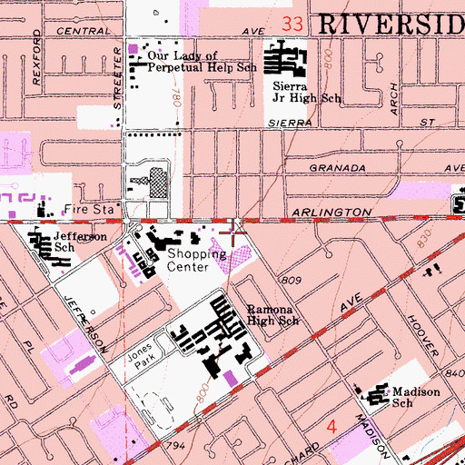 Topographic Map of Iglesia Evangelica de Rios, CA