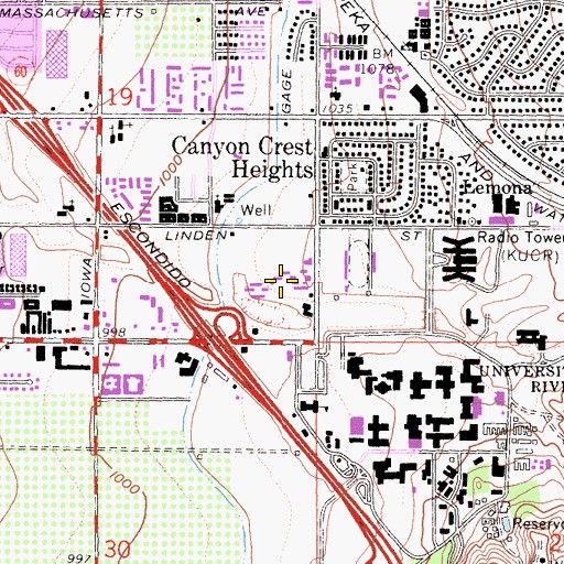 Topographic Map of Bannockburn Village, CA