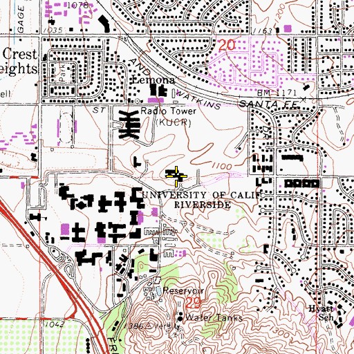 Topographic Map of Lothian Residence Hall, CA