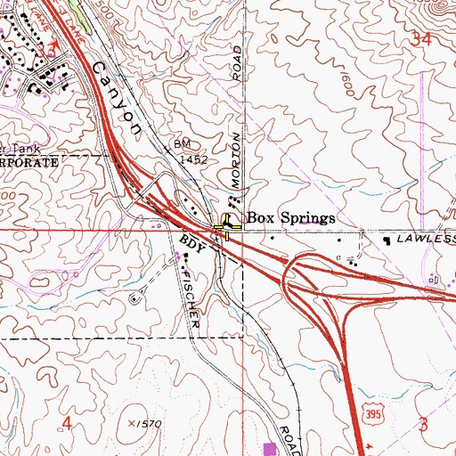 Topographic Map of New Covenant Bible Church, CA